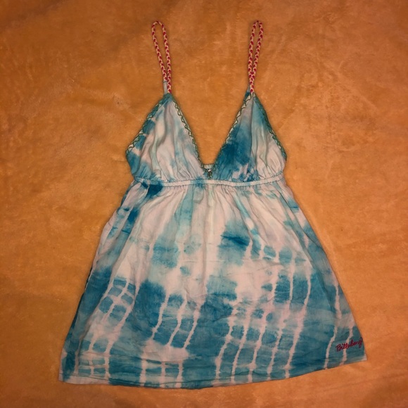 Billabong Tops - Billabong Blue Tie-Dye Halter Tank
